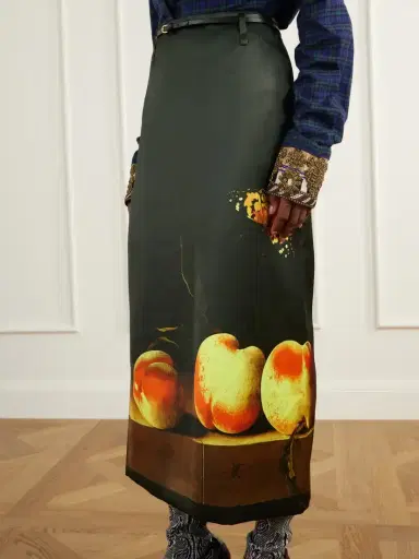 Dries Van Noten Sentista Belted Printed Duchesse-satin Midi Skirt | Thumbnail 5 Dries Van Noten Sentista Belted Printed Duchesse-satin Midi Skirt | Thumbnail 5