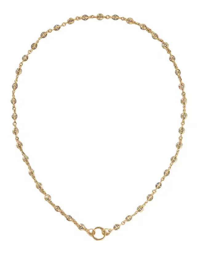 Lucy Delius 14-karat Gold Rhodium-plated Diamond Necklace