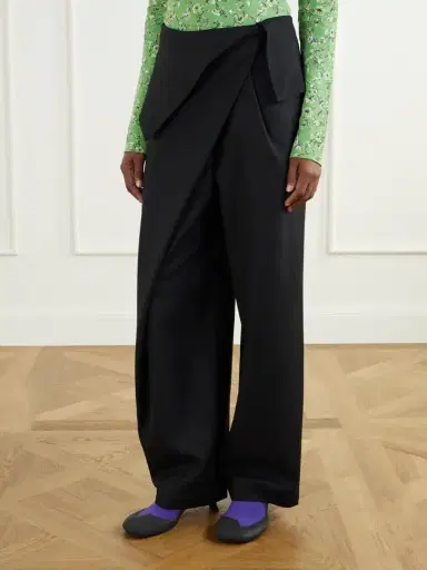 Loewe Gathered Wool High-waist Wide-leg Pants | Thumbnail 3