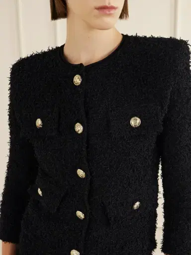 Balmain Metallic Embellished Tweed Jacket | Thumbnail 4 Balmain Metallic Embellished Tweed Jacket | Thumbnail 4