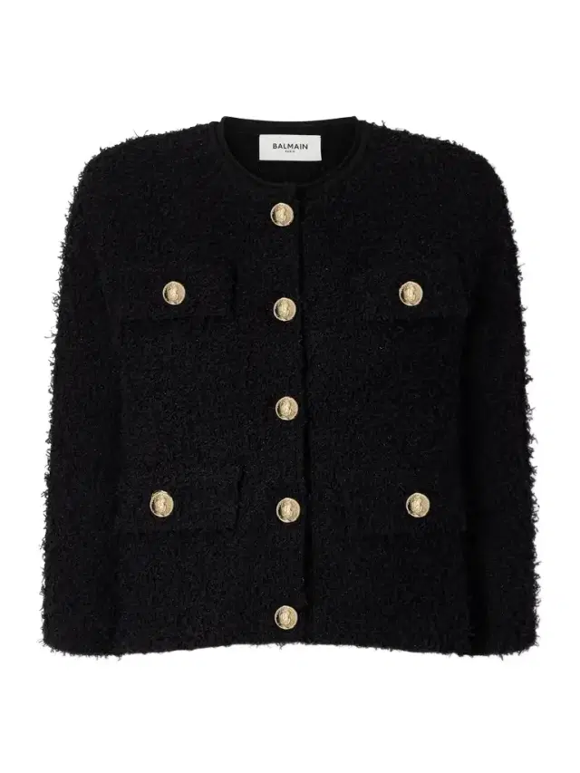 Balmain Metallic Embellished Tweed Jacket