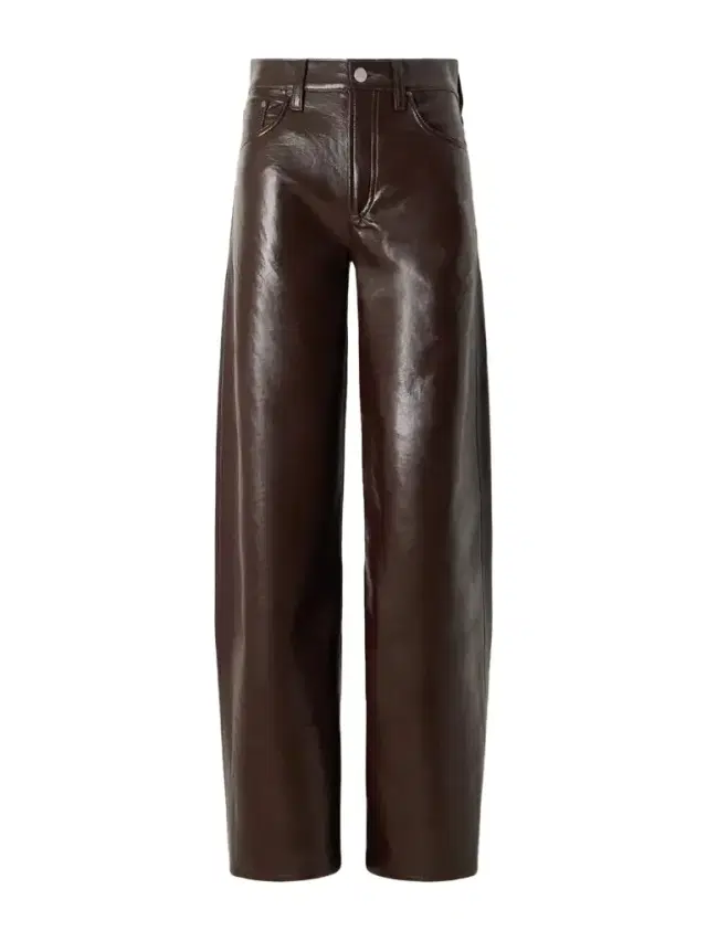 AGOLDE Arc Recycled Leather-blend Mid-rise Wide-leg Pants