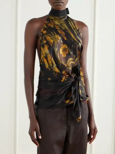 Dries Van Noten Floral-print Silk-satin Blouse | Thumbnail 3 Dries Van Noten Floral-print Silk-satin Blouse | Thumbnail 3