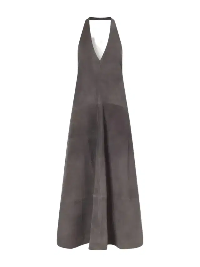 St. Agni Paneled Suede Halter Midi Dress