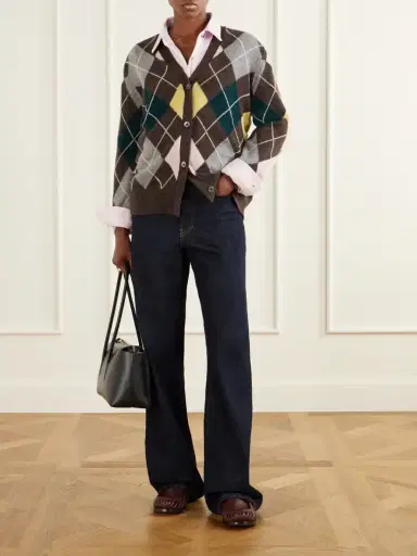 Daughter Ava Argyle Wool Cardigan | Thumbnail 2
