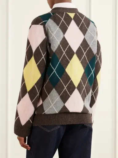 Daughter Ava Argyle Wool Cardigan | Thumbnail 4