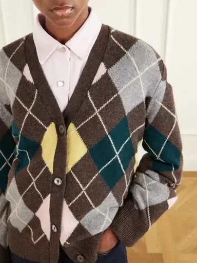 Daughter Ava Argyle Wool Cardigan | Thumbnail 5