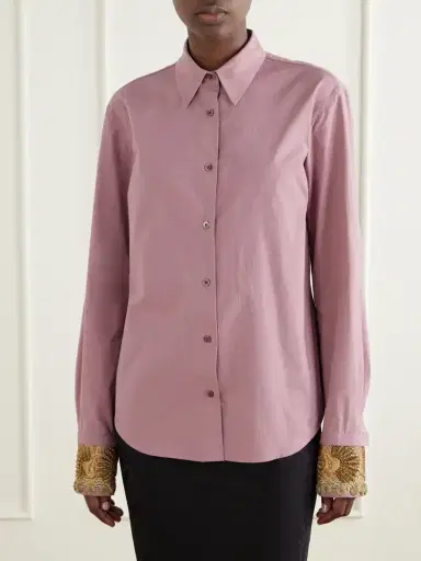 Dries Van Noten Embroidered Cotton-poplin Shirt | Thumbnail 3 Dries Van Noten Embroidered Cotton-poplin Shirt | Thumbnail 3