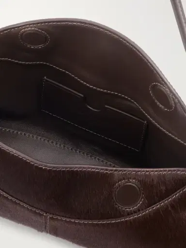 Balmain Leather-trimmed Pony-hair Shoulder Bag | Thumbnail 6 Balmain Leather-trimmed Pony-hair Shoulder Bag | Thumbnail 6