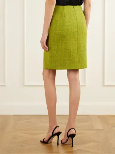 Balmain Bouclé-tweed Wool-blend Knee-length Skirt | Thumbnail 4
