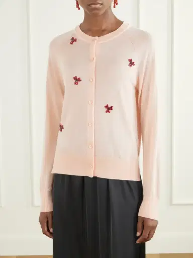 Simone Rocha Crystal-embellished Wool And Silk-blend Cardigan | Thumbnail 3