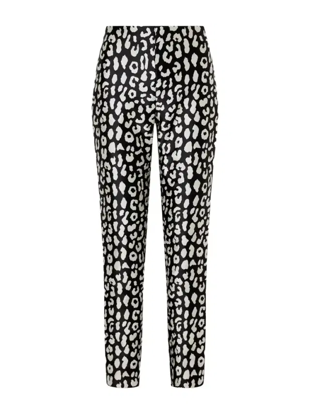 Carolina Herrera Leopard-patterned Jacquard Slim-leg Pants