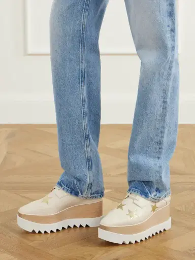 Stella McCartney Elyse Wood-trimmed Vegetarian Material Platform Brogues | Thumbnail 2