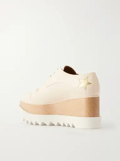 Stella McCartney Elyse Wood-trimmed Vegetarian Material Platform Brogues | Thumbnail 3