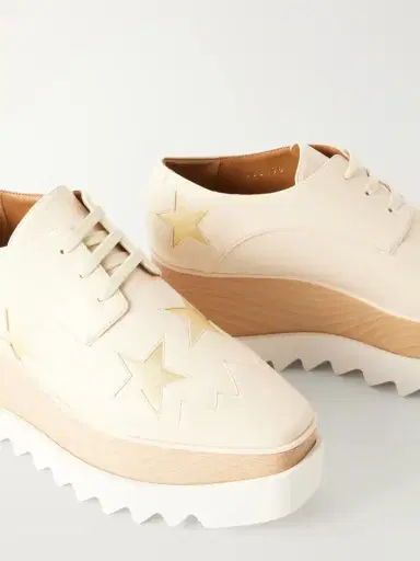 Stella McCartney Elyse Wood-trimmed Vegetarian Material Platform Brogues | Thumbnail 5