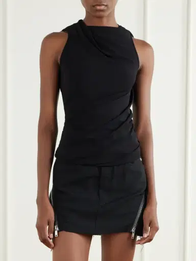 Rick Owens Luna Draped Crepe-jersey Tank | Thumbnail 3 Rick Owens Luna Draped Crepe-jersey Tank | Thumbnail 3