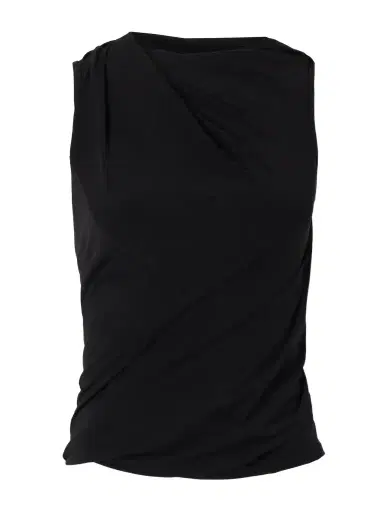 Rick Owens Luna Draped Crepe-jersey Tank | Thumbnail 1 Rick Owens Luna Draped Crepe-jersey Tank | Thumbnail 1