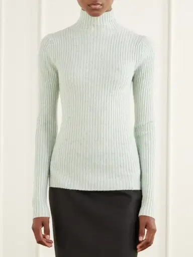 Auralee Ribbed Cashmere Turtleneck Sweater | Thumbnail 3