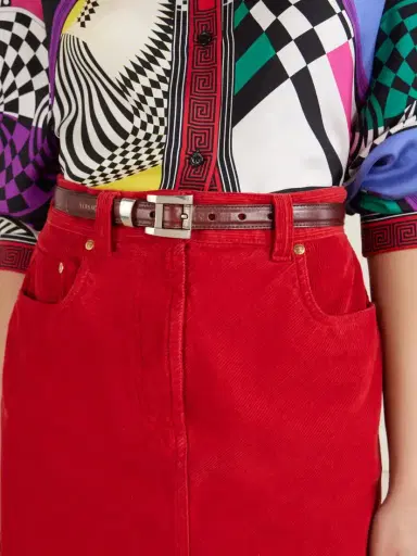 Versace Calf Leather Belt | Thumbnail 2