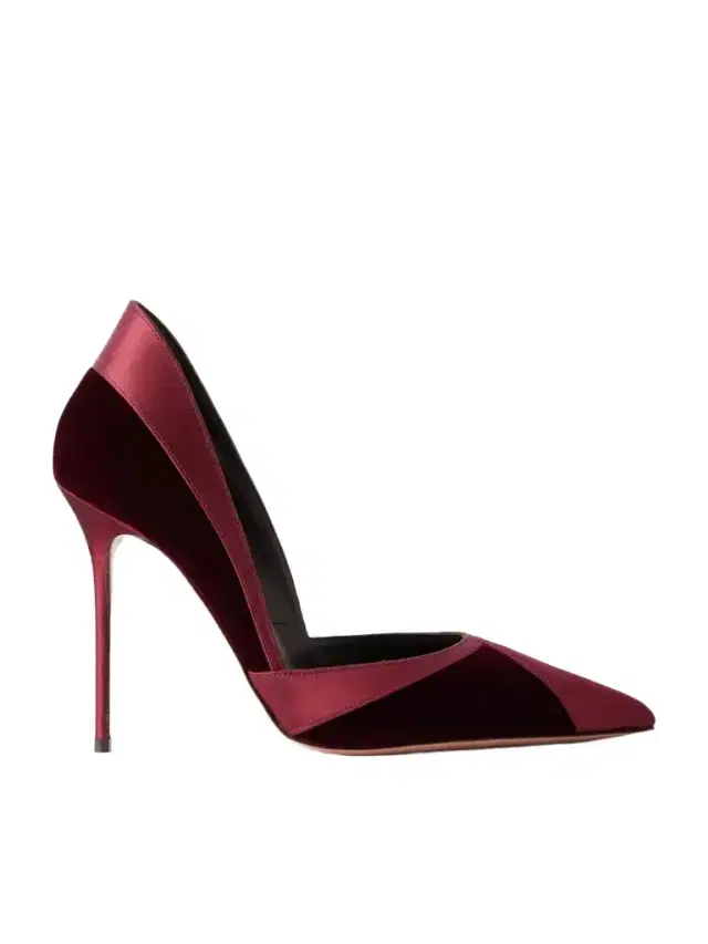 Aquazzura Shadow 105 Satin-trimmed Velvet Pumps