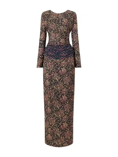 Dries Van Noten Floral-print Crepe Midi Dress | Thumbnail 1 Dries Van Noten Floral-print Crepe Midi Dress | Thumbnail 1