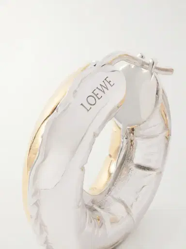 Loewe Inflated Hoop Gold And Silver-tone Earrings | Thumbnail 4