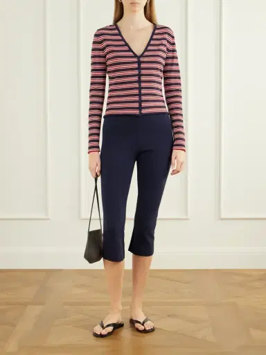 Faithfull Doris Striped Cotton-blend Cardigan | Thumbnail 2 Faithfull Doris Striped Cotton-blend Cardigan | Thumbnail 2