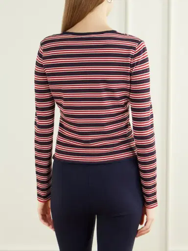 Faithfull Doris Striped Cotton-blend Cardigan | Thumbnail 3 Faithfull Doris Striped Cotton-blend Cardigan | Thumbnail 3