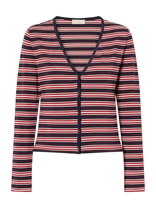 Faithfull Doris Striped Cotton-blend Cardigan