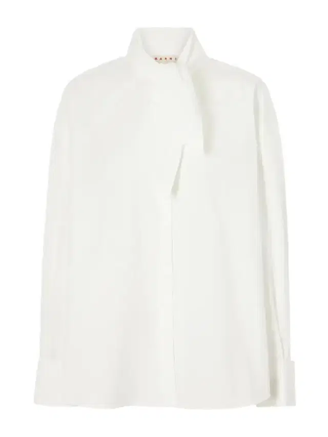 Marni Scarf-detailed Cotton-poplin Shirt
