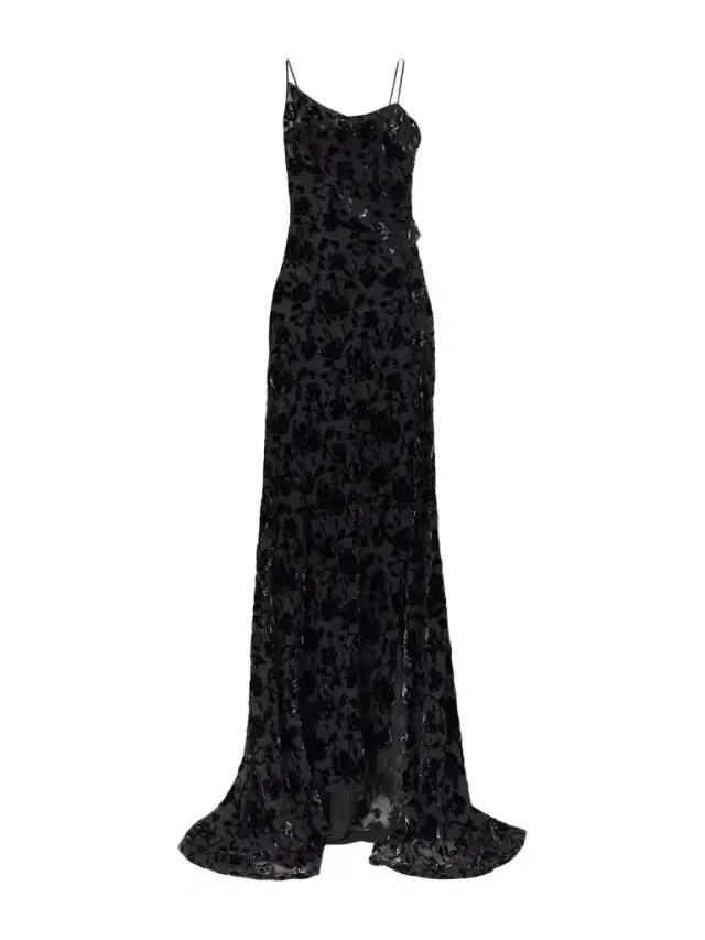 Ann Demeulemeester Aaricia Asymmetric Velvet-devoré Tulle Maxi Dress