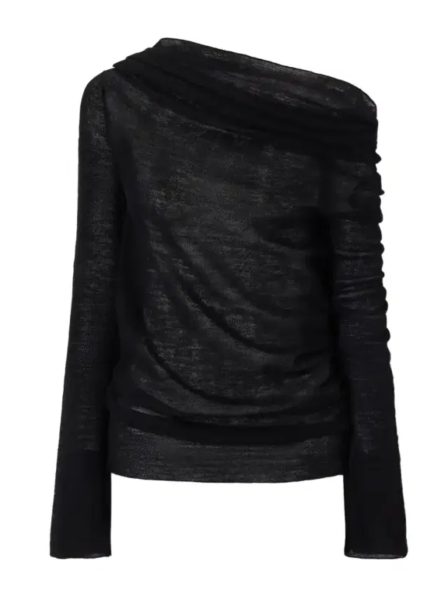 Ann Demeulemeester Tizziana Off-the-shoulder Wool Blouse