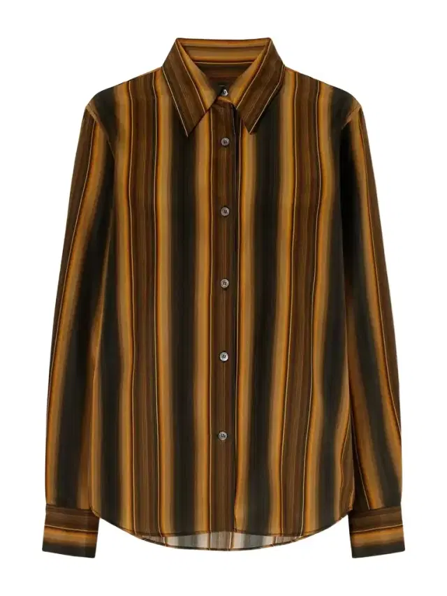 Marni Striped Cotton And Silk-blend Shirt