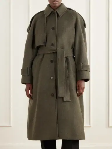 SKALL Manilla Belted Recycled-wool Twill Coat | Thumbnail 3 SKALL Manilla Belted Recycled-wool Twill Coat | Thumbnail 3