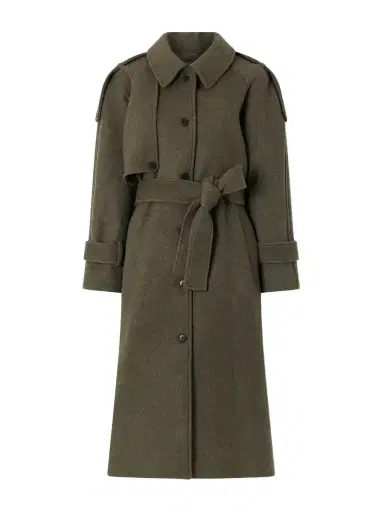 SKALL Manilla Belted Recycled-wool Twill Coat | Thumbnail 1 SKALL Manilla Belted Recycled-wool Twill Coat | Thumbnail 1