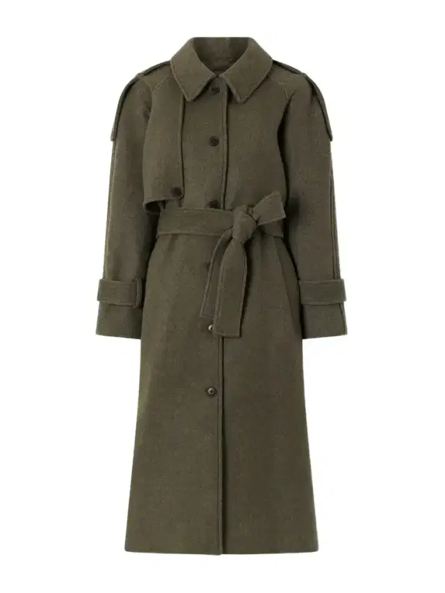 SKALL Manilla Belted Recycled-wool Twill Coat