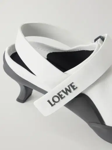 Loewe Dive 45 Logo-detailed Rubber-trimmed Leather Slingback Pumps | Thumbnail 5 Loewe Dive 45 Logo-detailed Rubber-trimmed Leather Slingback Pumps | Thumbnail 5