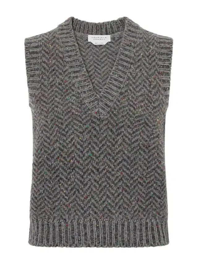 Gabriela Hearst Cresset Cashmere-herringbone Vest