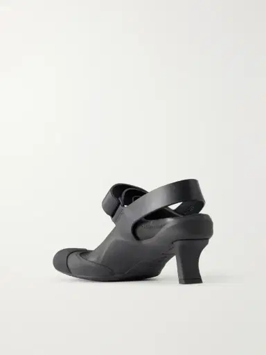 Loewe Dive 45 Logo-detailed Rubber-trimmed Leather Slingback Pumps | Thumbnail 3 Loewe Dive 45 Logo-detailed Rubber-trimmed Leather Slingback Pumps | Thumbnail 3