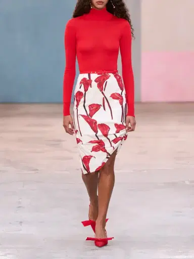 Carolina Herrera Wool And Silk-blend Turtleneck Sweater | Thumbnail 6 Carolina Herrera Wool And Silk-blend Turtleneck Sweater | Thumbnail 6