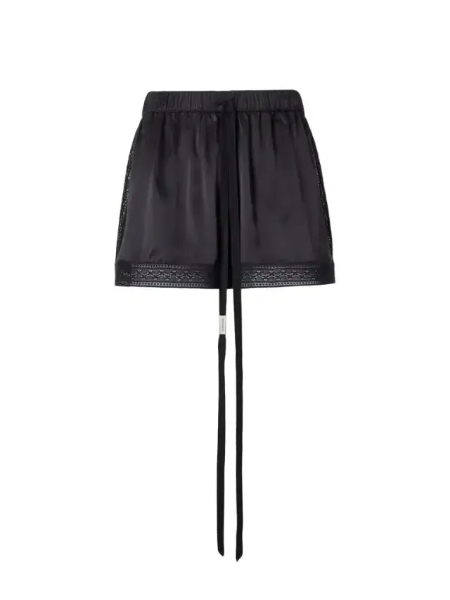 Ann Demeulemeester Anda Lace-trimmed Silk-satin Shorts