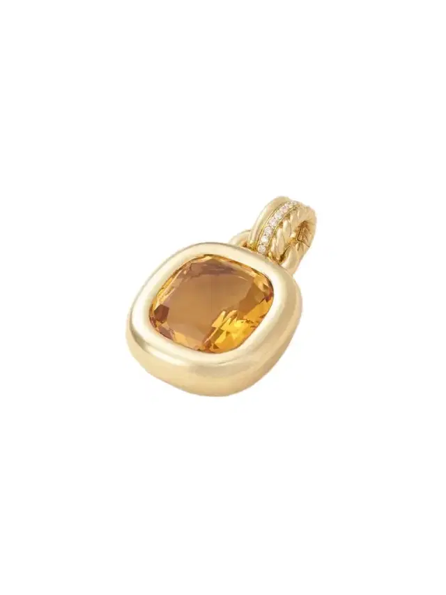 David Yurman Dy Mercer® 18-karat Gold, Citrine And Diamond Pendant