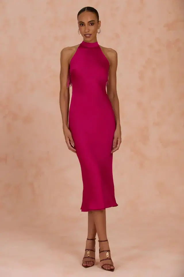 PatBo LIZA SATIN MIDI DRESS