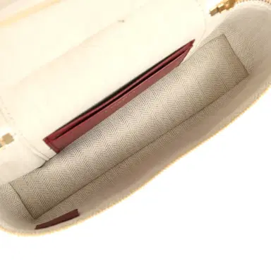 Chanel Chanel "Supple" Top Handle Long Vanity Case with Chain White Grained Calfskin Gold Hardware | Thumbnail 8 Chanel Chanel "Supple" Top Handle Long Vanity Case with Chain White Grained Calfskin Gold Hardware | Thumbnail 8