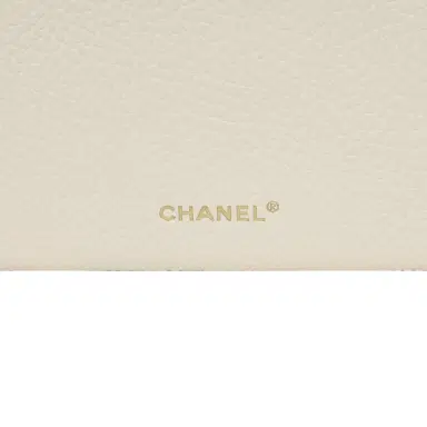 Chanel Chanel "Supple" Top Handle Long Vanity Case with Chain White Grained Calfskin Gold Hardware | Thumbnail 9 Chanel Chanel "Supple" Top Handle Long Vanity Case with Chain White Grained Calfskin Gold Hardware | Thumbnail 9