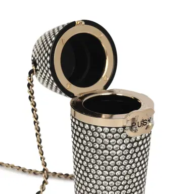 Chanel Chanel Crystal-Embellished Lipstick Case Long Necklace Black Resin, Crystals Light Gold Hardware | Thumbnail 5 Chanel Chanel Crystal-Embellished Lipstick Case Long Necklace Black Resin, Crystals Light Gold Hardware | Thumbnail 5