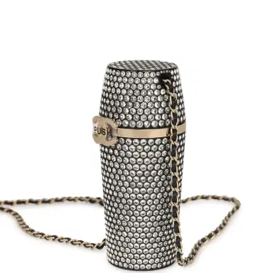 Chanel Chanel Crystal-Embellished Lipstick Case Long Necklace Black Resin, Crystals Light Gold Hardware | Thumbnail 6 Chanel Chanel Crystal-Embellished Lipstick Case Long Necklace Black Resin, Crystals Light Gold Hardware | Thumbnail 6