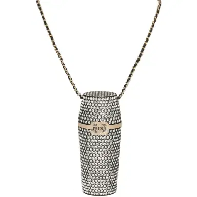 Chanel Chanel Crystal-Embellished Lipstick Case Long Necklace Black Resin, Crystals Light Gold Hardware | Thumbnail 1 Chanel Chanel Crystal-Embellished Lipstick Case Long Necklace Black Resin, Crystals Light Gold Hardware | Thumbnail 1