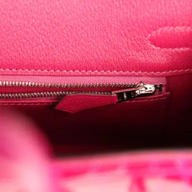 HERMÈS Hermes Birkin 25 Rose Pourpre Shiny Niloticus Crocodile Palladium Hardware | Thumbnail 8 HERMÈS Hermes Birkin 25 Rose Pourpre Shiny Niloticus Crocodile Palladium Hardware | Thumbnail 8