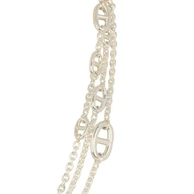 HERMÈS Hermes Farandole Rope Necklace 160cm Sterling Silver Hardware | Thumbnail 3